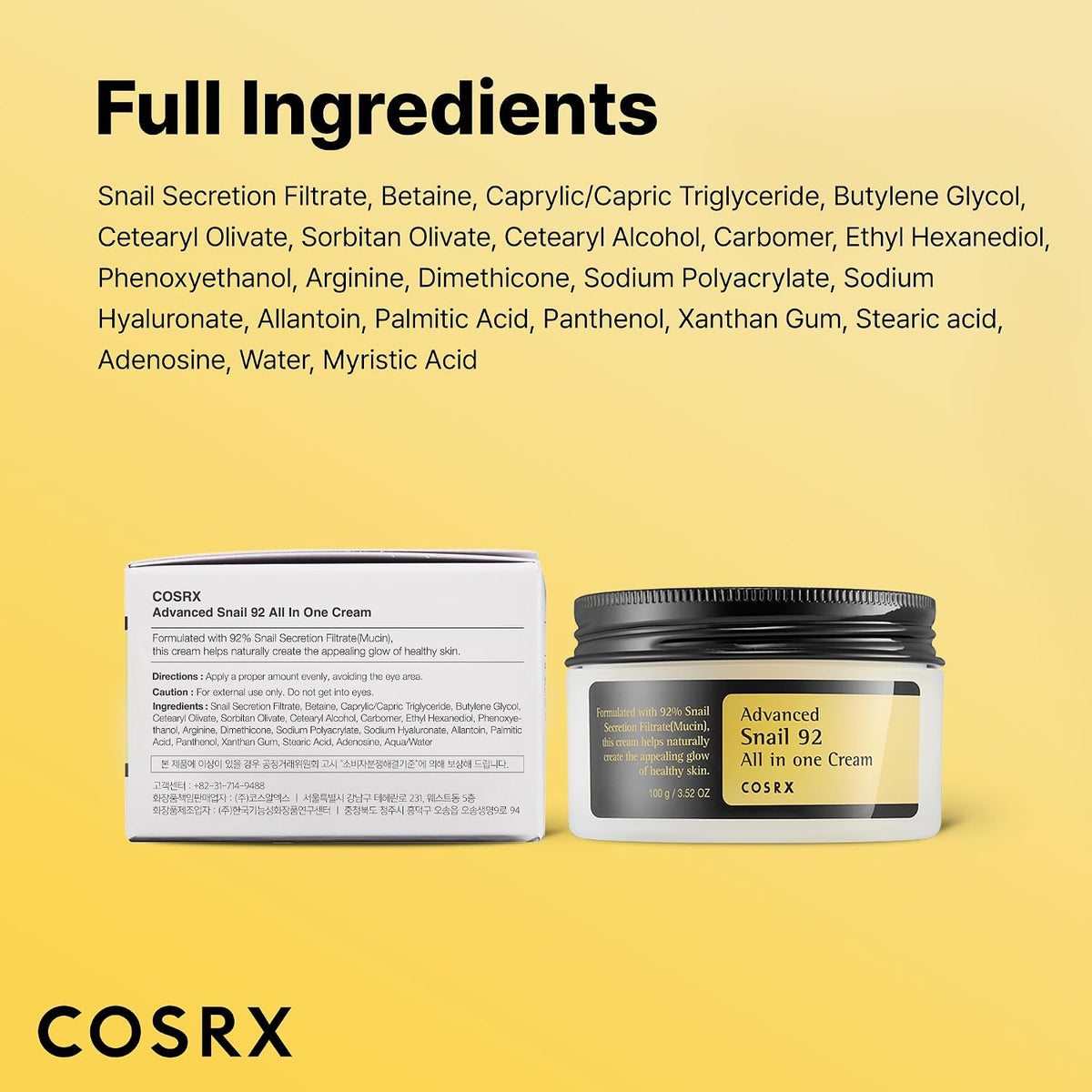 COSRX Advanced Snail 92 All In One Cream 100g