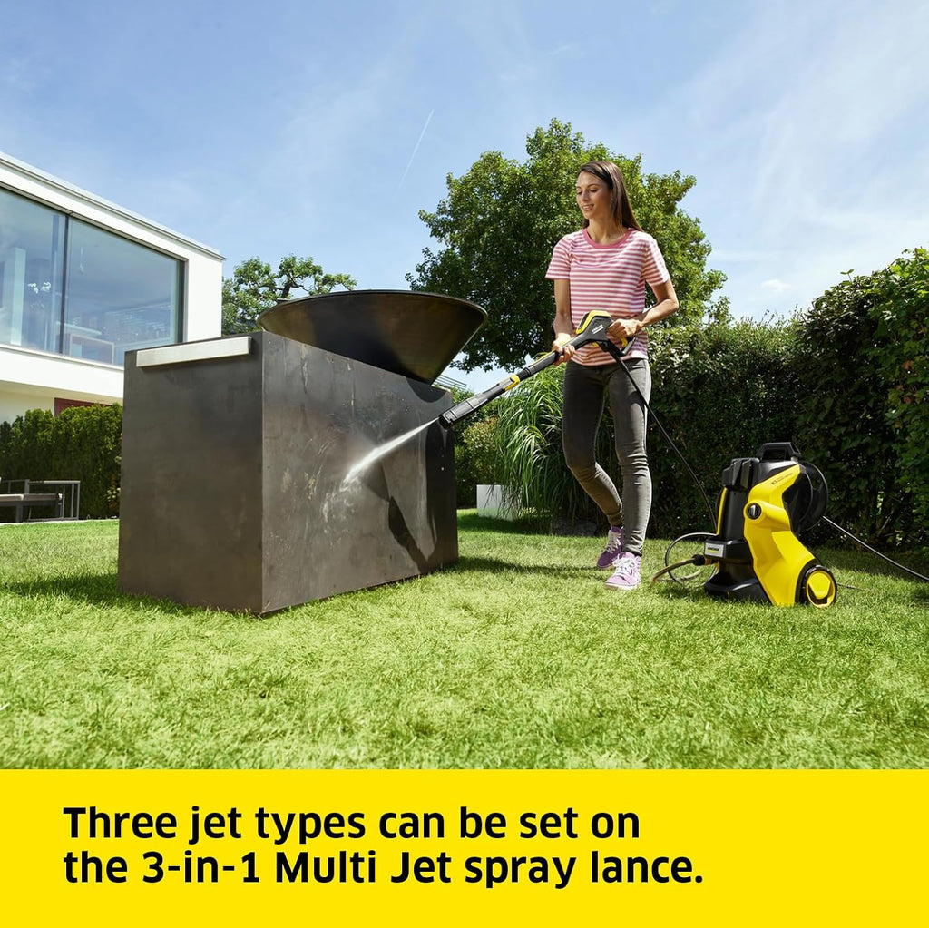 Kärcher K 5 Premium Smart Control Pressure Washer, Pressure: max. 145 bar, Flow Rate: 500 l/h, Area: 40 m²/h, Water Filter, Weight: 13.9 kg, high-Pressure Hose and Gun, Multi Jet Spray Lance