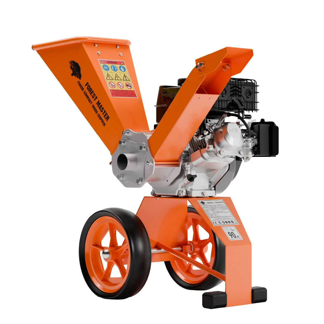 FM6DD Compact 6HP Petrol Wood Chipper – Direct Drive, Rotatable Hopper, Chips Up to 50mm